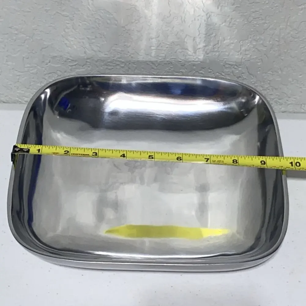 VTG Towle Pintel Collection Silver Plated‎ Square Bowl Serving Dish 9.5” India